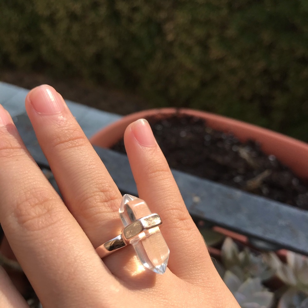 🌙Clear crystal ring
